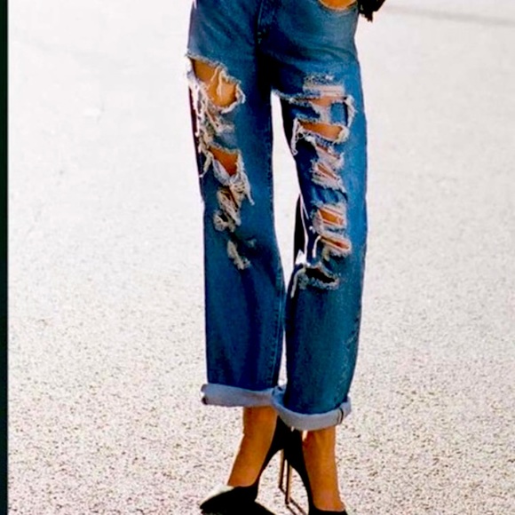 Anthropologie Pilcro Distressed Joey High-Rise Jeans-NWT size 29 waist - Picture 4 of 12